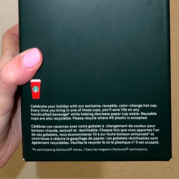 SIX New unopened box Starbucks 16 oz Holiday Color Changing Cups for Hot Drinks - Picture 4 of 6